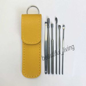 6Pcs/set Ear Care Supply Wax Pickers Stainless Steel Earpick Remover Curette Pick Cleaner Ears Spoon Care Clean Tool Removedor De Palillos De Acero Inoxidable