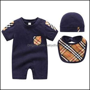 Rompers 2022 Kids Rompers Summer Boys And Girls Fashion Newborn Baby Climbing Clothing Brands Girl Rompers Infant Drop Deliv Babydhshop Dhoao
