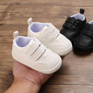 Atletik ayakkabılar bebek yürümeye başlayan çocuk düz renk yürüyüş bahar yaz ve sonbahar yumuşak-tabanlı beyaz/siyah 0-18 ay