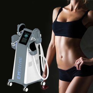 Ems Fat Burning Tesla 4 alças Body Sculpting Muscle Stimulation Salon Instrument EMS Slim EMSlim Machine Modelador Não Invasivo e Dispositivo de Emagrecimento para Treinamento Muscular