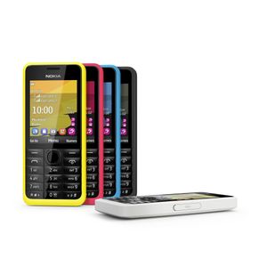 Оригинальные отремонтированные мобильные телефоны Nokia 301 3G GSM 2,4 -дюймовая двойная карта для старика Студента Mobilephone с коробкой