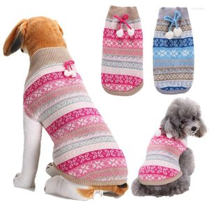 Vestuário para cães roupas de estimação de roupas de estimação Mantenha roupas quentes de malha pequena traje de natal para filhote Chihuahua Rose Snowflake xxs-xxl