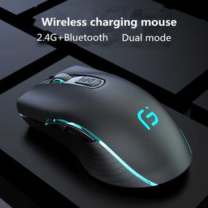 Mice 2.4G Wireless Gaming Bluetooth Dual Mode Mouse 2400 DPI Rechargeable Backlight Mouse Silence Game Office Mice for PC Laptop T221012