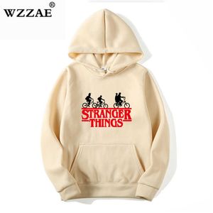 Erkek Hoodies Sweatshirts Stranger Things Hoodies Erkek Kadınlar Mektuplar Yazdır Sonbahar Harajuku Hip Hop Sweatshirt Adam Moda Kış Polar Jumper Daml T221008