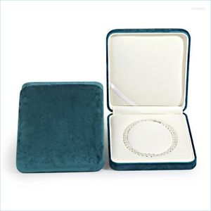 Ювелирные мешки с мешками для ювелирных мешков пакеты павлин синий жемчужный ожерелье Упаковка толстая коробка Veet фланель подарочный дисплей серьго