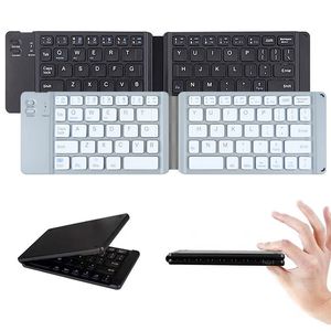 Ultra Slim Foldable Bluetooth Keyboard for iPad Android Tablet PC Mobile Phone Portable Folding Keyboard (Blue)