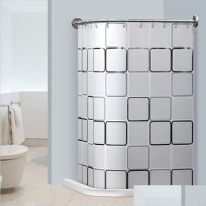 Duş Perdeleri Uzatılabilir kavisli duş perdesi çubuk D 201 Paslanmaz çelik kutuplar Punch- Banyo Rayı 6 Boyut Perdeler Damla Teslimat 2 OTLCJ