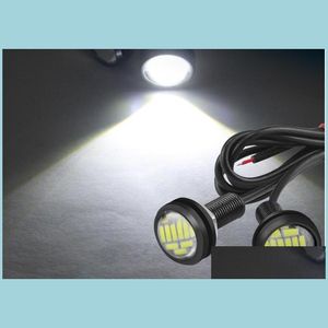 Luci di marcia diurna 10Pcs Luci di marcia diurna a LED 2M 4014Smd 12V Eagle Eye Parcheggio Guida Fanale posteriore Backup Drl Illuminazione auto A Dhjzk