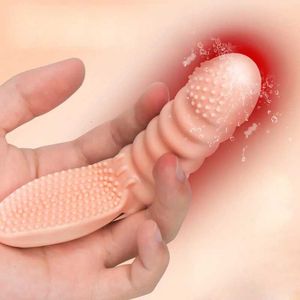 Sex Toys Massager Hot Finger Sleeve Vibrator G Spot Massage Vagina Clit Stimulate Masturbator Erotic for Women Couple Orgasm Games