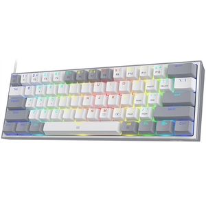 Klavyeler Redragon K617 Fizz 60% Kablolu RGB Oyun Klavyesi 61 Tuşlu Kompakt Mekanik Klavye Taşınabilir seyahat için Doğrusal Kırmızı Anahtar 221012