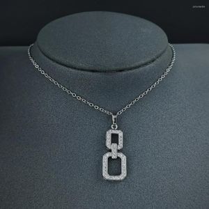 Подвесные ожерелья 2022 Роскошная принцесса серебряный цвет на ожерелье для шеи для женщин -юбилей подарков подарки оптом x6150