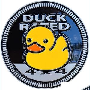 자동차 스티커 Duck Rated Metal Motive Badge 특별히 지프 랭글러 또는 체로키 드롭 배달 2022 Mobiles Motorcy Dhoce