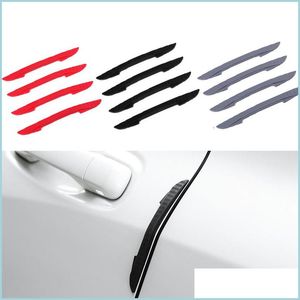 Araba Kapıları 4 PCS Araba Sticker Kapı Koruma Kenar Koruyucu Tampon Çöp Çöp Çubuğu Şerit Tampon Köşe Döşeme Kalıp Kalıp Korumalar Damla Teslimat 2 Dhiz9