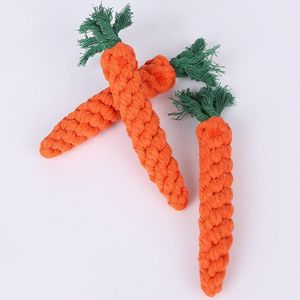 Brinquedos para c￣es de estima￧￣o suprimentos resistentes a mordida corda de algod￣o de algod￣o Bolagem de dentes limpos de cenoura Rre14974