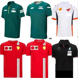 Комплекты гоночных костюмов Формулы-1 F1, трикотажные изделия, заводская форма автомобильной команды, футболка-поло с короткими рукавами, мужская