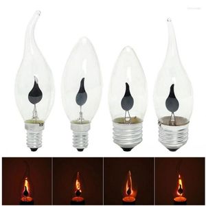 Retro Edison E14 LED Mum Ampul E27 Flame Effect 3W AC220V Dekor Aydınlatma Ampoule