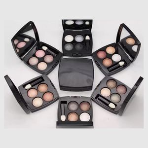 Sombra de maquiagem de marca 4 cores Paleta de sombras de sombra fosca com pincel 6 estilos