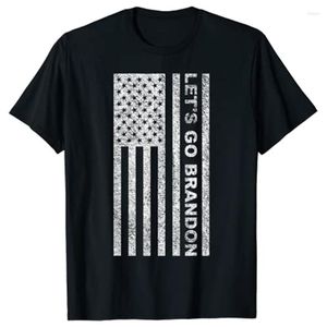 Erkek Tişörtleri Gidelim Brandon USA Flag T-Shirt Moda Giyim Grafik Tee Üstler