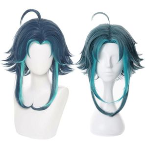 Популярные аниме косплей волос для Genshin Xiao Impact Cosplay Cap Wig