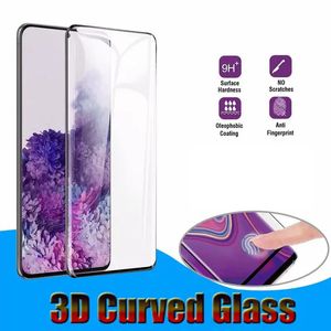 3D Curved Tempered Glass Screen Protector For Samsung Galaxy S8 S9 S10 S20 S21 S22 S23 Plus Note8 Note9 Note10 Pro Note20 Ultra P30 Without Retail Package