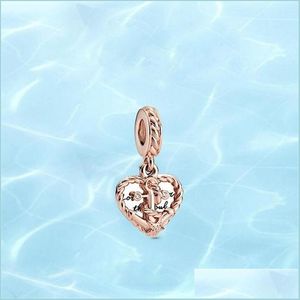 Charms 925 Sterling Sier Cord ve Love Anchor Sake Charm Orijinal Avrupa Bilezik Moda Takı Aksesuarları 124 T2 Drop de Dhtu0