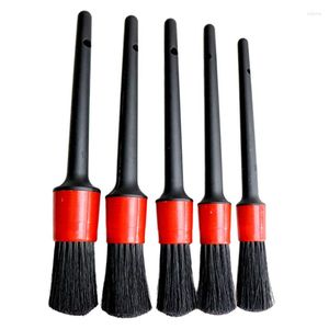 Car Sponge 5PCS/Set Auto Detailing Cleaning Brush Set Tool Kit Soft Bristle Brushes For Interior Dashboard Wheel Rims