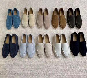 2023 Мужская обувь на плоской подошве LP из бархатной ткани с круглым носком, повседневная женская обувь, осень-зима, модные мокасины высокого качества