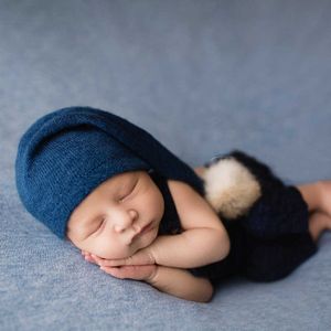 Christening dresses Newborn Photography Props Baby Blanket Hair Ball Knitted Hat 2-piece Set Toddler Shooting Accessories Photo Studio Modeling T221014