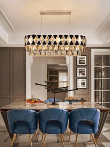 Люстры K9 Crystal люстра роскошная гостиная прямоугольная декоративное освещение светодиодные светодиоды современная мода