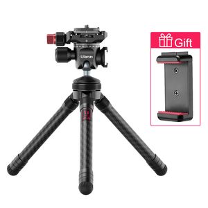 Штативы Ulanzi Mt28 Mini Teatrod для DSLR Camera 360 ° Панорамная головка с мячом с тарелкой ARCA Холодный обувь углеродное волокно для телефона 221017