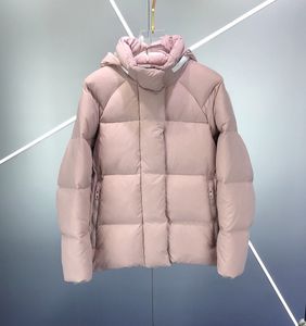 Kadınlar kapşonlu ceket ceket pembe hafif kışlık dış giyim parkas boyutu S-xxl