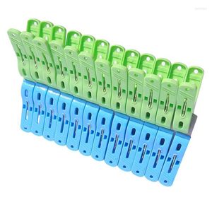Clothing Storage & Wardrobe 24Pcs/set Clothes Pegs Strong Windproof Laundry Clothespins Plastic Clip Hangers For Underwear Socks Drying SAL9