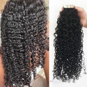 Tape In Brazilian Human Hair Extensions Real Remy Hair Skin Weft Adhesive Glue On Salon Quality for Woman