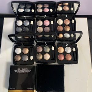 Marca C Maquiagem Sombra 4 Cores Matte Shimmer Natural À Prova D' Água Paleta de sombras com pincel 6 estilos