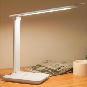 Table Lamps Rechargeable LED Reading Desk Lamp Foldable Stepless Dimmable Night Light Bedroom Lighting DC 5V