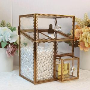 Ящики для хранения макияж Crganizer Dest of Breaters Clear Glass Vanity Organizer для косметических украшений Hoder/Mirror Beauty Dresser