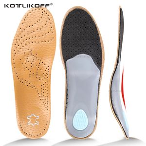 Leather Orthotic Insoles For Flat Feet Arch Support Orthopedic Shoes Sole Insoles For Feet Men Women Children O/X Leg Corrected