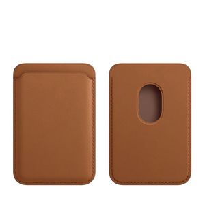 Magsafe iPhone 13 11 14 Pro Max için deri manyetik cüzdan kart çantası tutucu MacSafe Kılıfları 12 Mini Mac Güvenli Kapak Aksesuarları