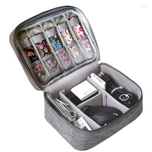 İzle Kutular Seyahat Taşınabilir Aksesuarlar Depolama Çantaları USB Dijital Gadgets Organizatör Şarj Cihazı ile Case Kutusu Boite Montre El Çantası