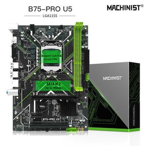 Suporte para Tablet PC MACHINIST Motherboard B75 LGA 1155 Suporte Intel i3 i5 i7 Series CPU DDR3 Desktop Memory Com Placa de Som USB3.0 NGFF M.2 B75-PRO W221019