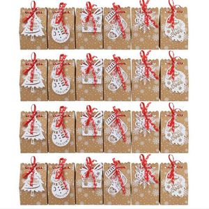 Европейская подарочная упакованная коробка для рождественской упаковки 6 видов открыток Рождественские бумаги Kraft Papers Snowflak