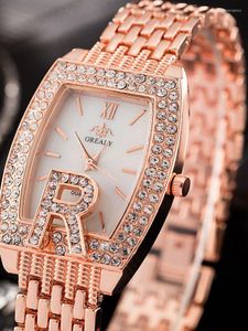 Наручительные часы Европейские и американские моды дамы смотрят на нержавеющую сталь бриллиантовые браслет набор бизнес -стиля, набор комбинации Wat