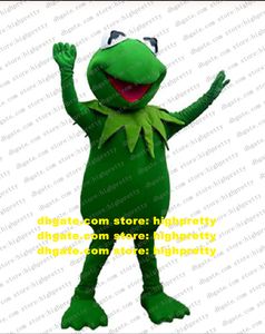 Green Kermit Frog Maskot Kostümü Yetişkin Karikatür Karakter Kıyafet Takım Klasik hediyeler Broşürler Ver CX4039