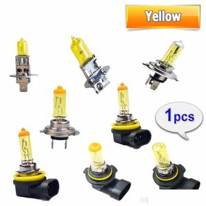 Luci alogene per auto Nuove 2 pezzi Giallo H1 H3 H4 H7 H8 H11 9005 9006 Alogena Bb 12V 55W 3000K Vetro al quarzo Xenon Lampada per fari per auto Drop Dhigz