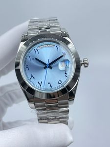 Erkekler için Lüks Saat Tasarımcı İzler Otomatik Mekanik Kol saati Paslanmaz Çelik Kılıf ve Sapphire Kristal Arap Kelime Dail Ice Out Montre De Luxe Orologio