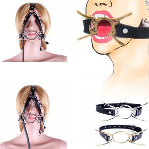 Güzellik Ürünleri Metal Örümcek Yüzük Gag Head köle kablo demeti burun kancası ağız gags bdsm klipli fiksasyon fetiş yetişkin seksi oyuncaklar
