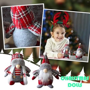 Noel Süslemeleri Yüzsüz Bebek Ormanı Yaşlı Adam Süsleri Moda Ekose şapka Adornos de Navidad Dekor Merry