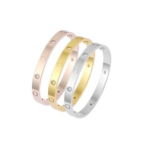 Роскошный браслет браслет розового золота серебряный цвет пять поколений для женщин титановые стальные винтовые браслеты на руке модные украшения S227