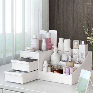 Saklama Kutuları Kozmetik Makyaj Organizatör Çekmeceli Plastik Banyo Cilt Bakım Kutusu Fırça Ruj Tutacağı Organizatörler Storag