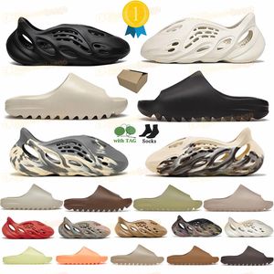 Дизайнерские тапочки Мужчины Женщины ползунок Пена Бегун Вермиллион Минеральный Синий Оникс Чистый Сандалии Слайды Охра Кость Смола Сабо Desert Ararat Runr Slides Shoes 36-48